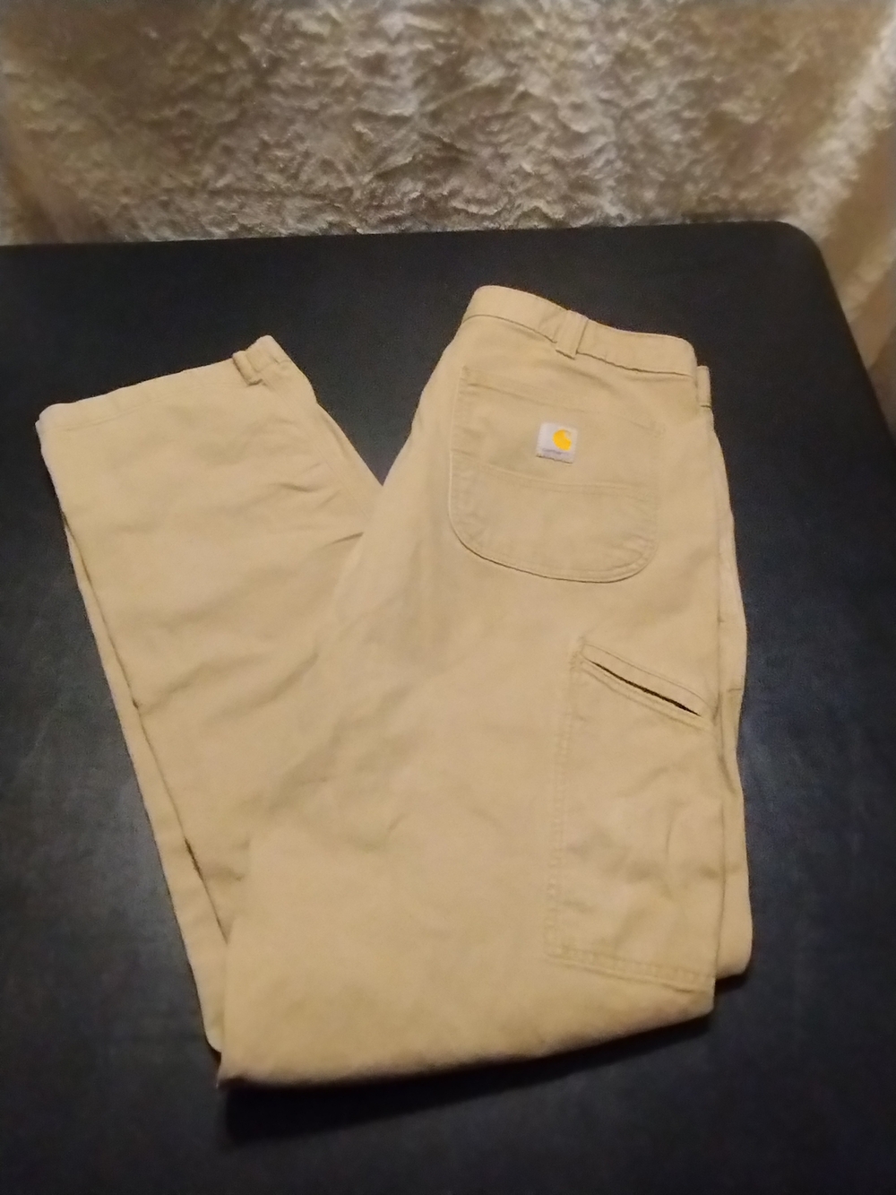Carhartt Men's Khaki Cargo Work Pants - Light Tan 38x36